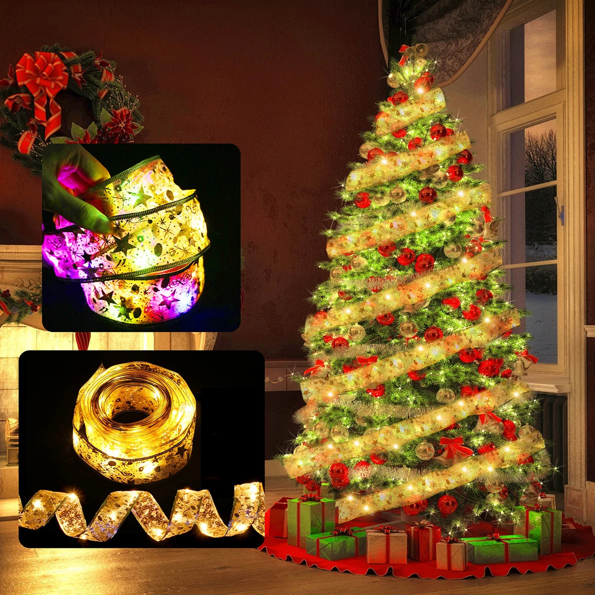 Cinta de luz LED para decoración navideña - Ihome